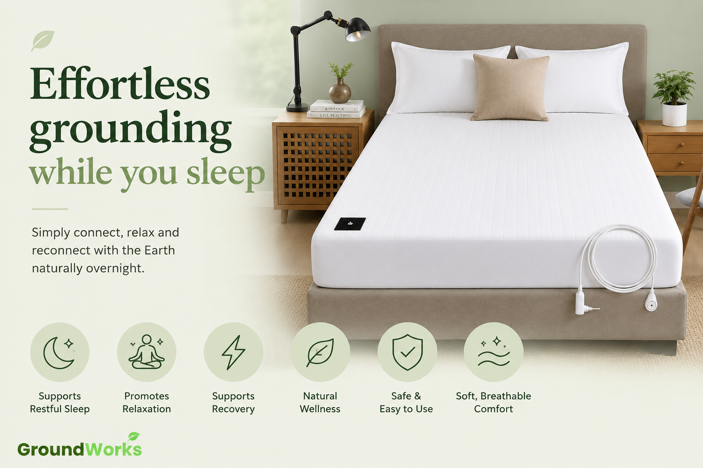 Groundworks Grounding Fitted Sheet